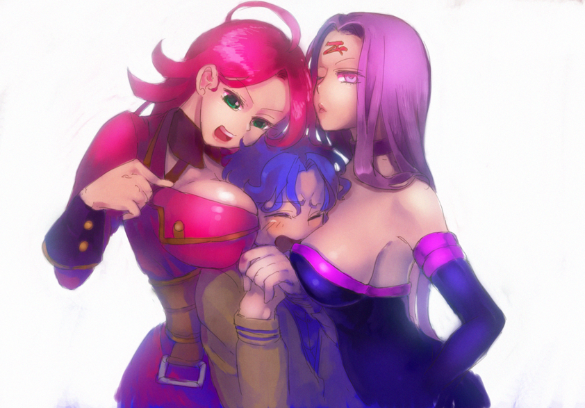 medusa, francis drake, and matou shinji (fate and 2 more) drawn by furon_(froon)