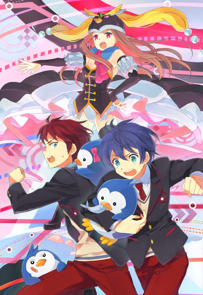 takakura himari, princess of the crystal, takakura shouma, takakura kanba, penguin 3-gou, and 2 more (mawaru penguindrum) drawn by 01_0219