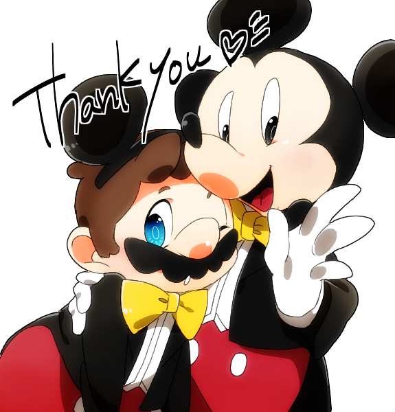 mario and mickey mouse (mario and 1 more) drawn by riomario