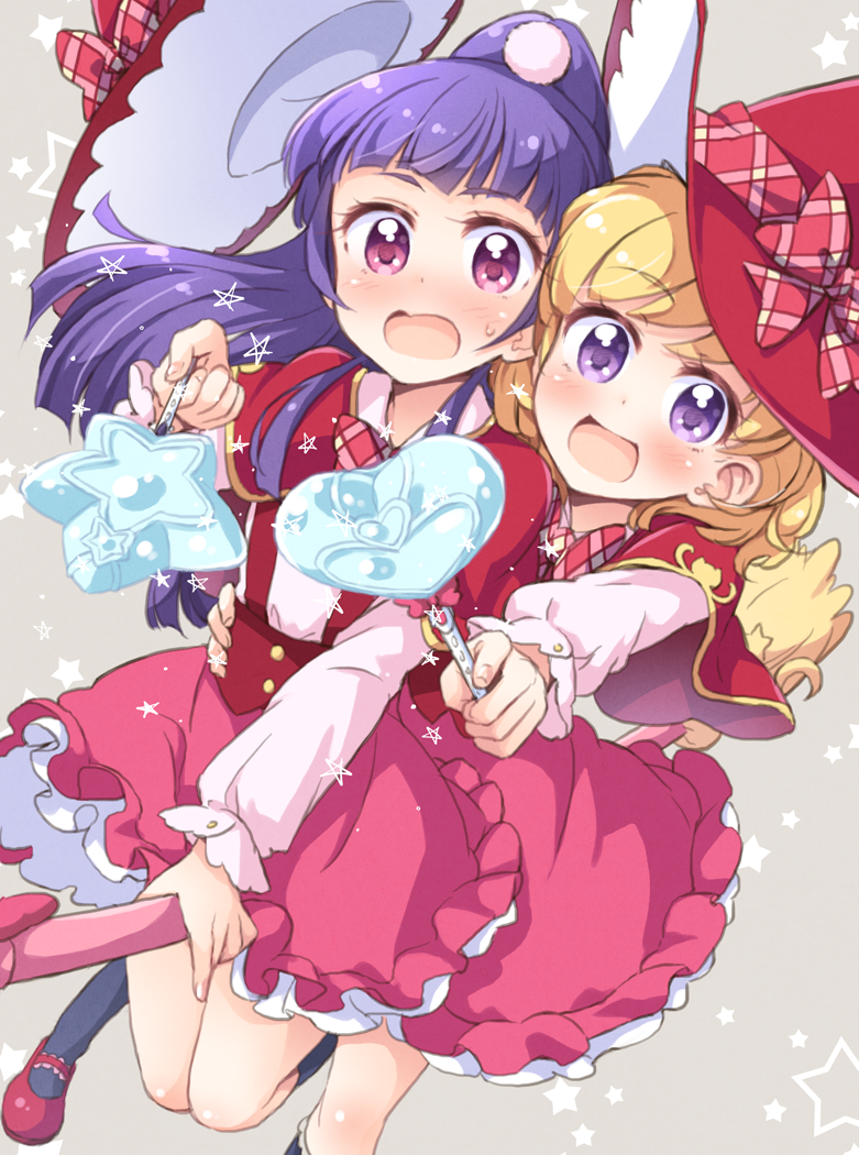 asahina mirai and izayoi liko (precure and 1 more) drawn by tokunou_shoutarou