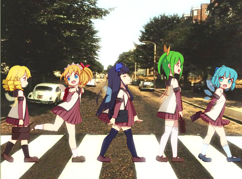 cirno, daiyousei, star sapphire, luna child, and sunny milk (touhou and 3 more) drawn by jeolchwiseon_(dotted_line)
