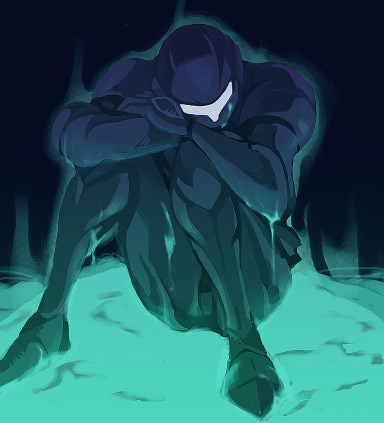 dark samus (metroid and 1 more) drawn by kmitty