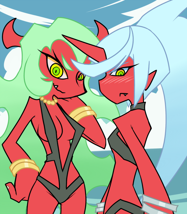 kneesocks and scanty (panty & stocking with garterbelt) drawn by neichii