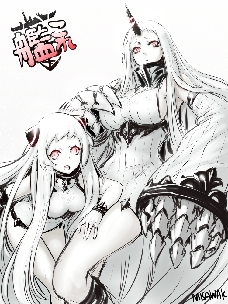 seaport princess and airfield princess (kantai collection) drawn by misawa_kei