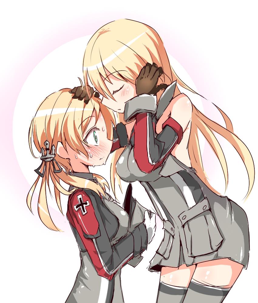 prinz eugen and bismarck (kantai collection) drawn by beize_(garbage)