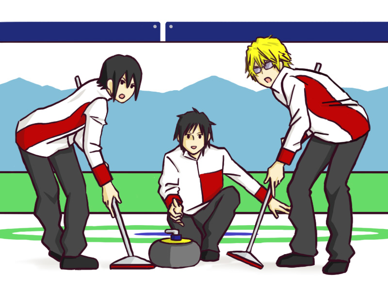 orihara izaya, heiwajima shizuo, and heiwajima kasuka (durarara!! and 1 more) drawn by graffiti_(hoshikuzu_hanii)