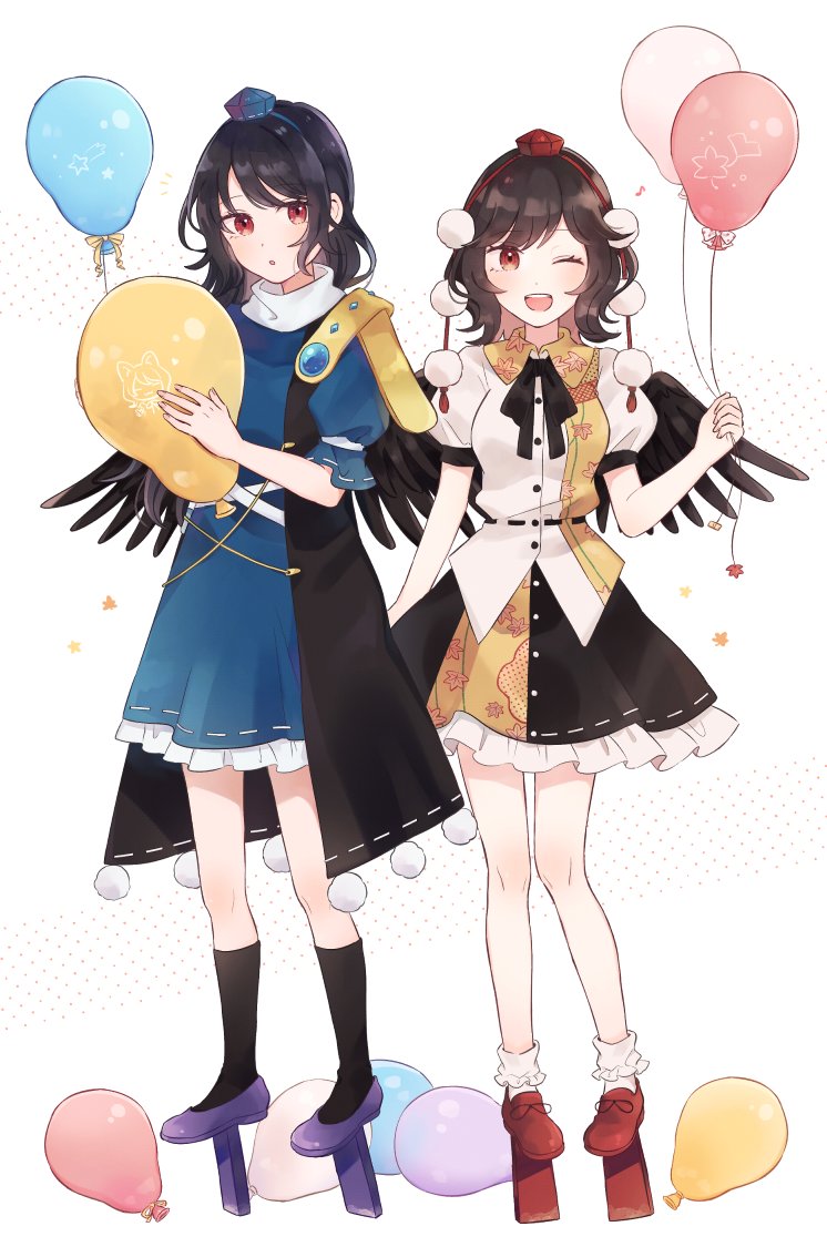 shameimaru aya, kudamaki tsukasa, and iizunamaru megumu (touhou) drawn by mozukuzu_(manukedori)