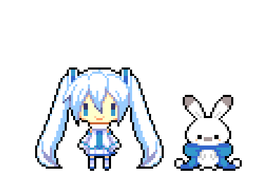 hatsune miku, yuki miku, and rabbit yukine (vocaloid) drawn by nekosumi