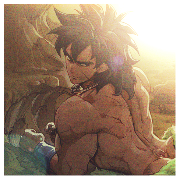 broly (dragon ball and 2 more) drawn by supobi