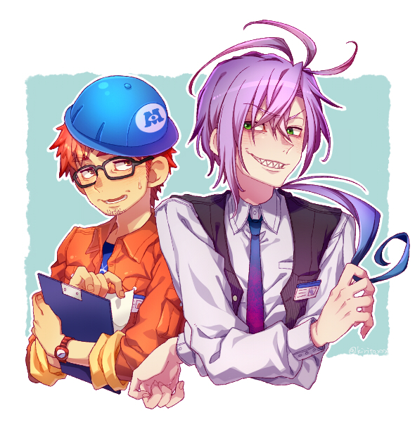 randall boggs and fungus (monsters inc.) drawn by kiri_futoshi