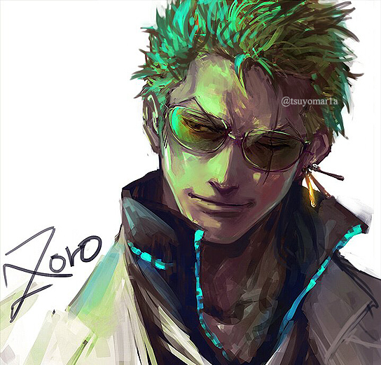 roronoa zoro (one piece) drawn by tsuyomaru
