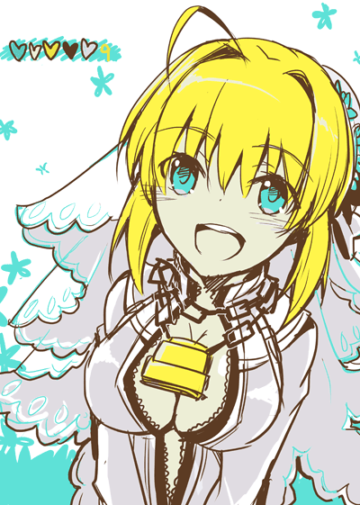 nero claudius (fate and 2 more) drawn by minafuni