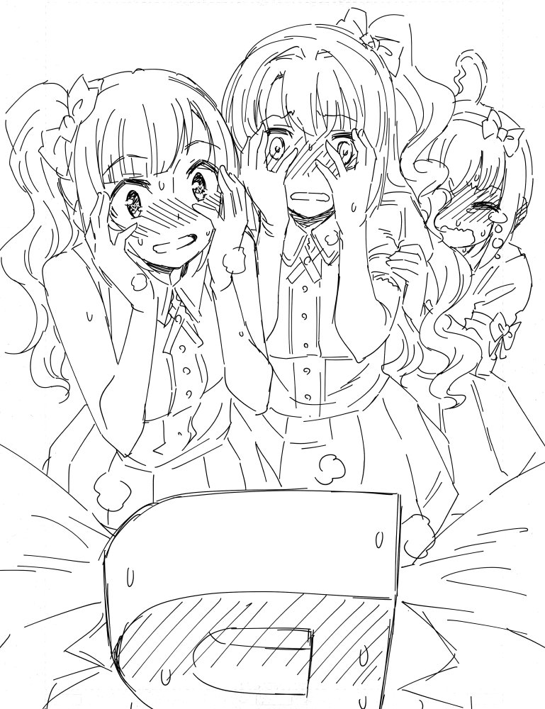 producer, shimamura uzuki, p-head producer, kohinata miho, and igarashi kyoko (idolmaster and 1 more) drawn by hisakawa_chin