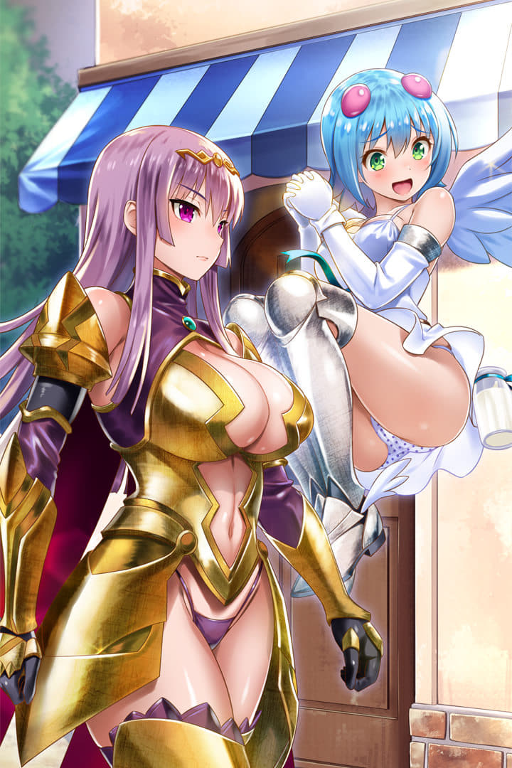 nanael and claudette (queen's blade and 2 more) drawn by oosaki_shin'ya