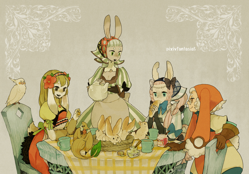 pixiv fantasia and 1 more drawn by l_hakase