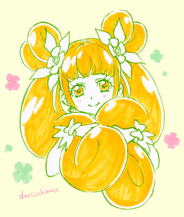yotsuba alice and cure rosetta (precure and 1 more) drawn by daracchi_max
