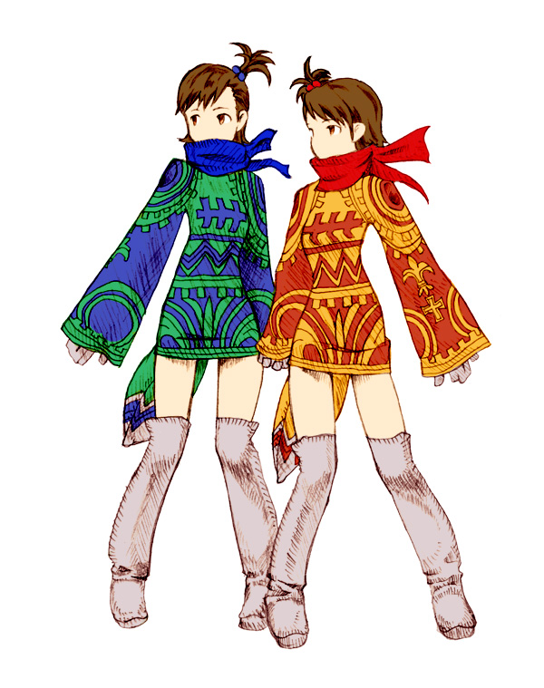 futami mami, futami ami, and mime (idolmaster and 3 more) drawn by zearthp