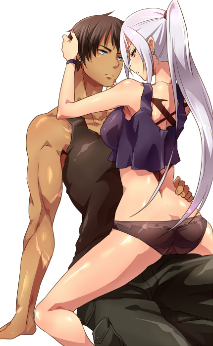 chloe fleurage and aqil ilyas haddad (original) drawn by mochimako_(mushikera_hoi2)
