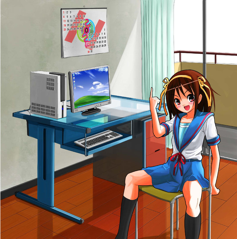 suzumiya haruhi (suzumiya haruhi no yuuutsu and 3 more) drawn by patricia_(stylish_marunage)