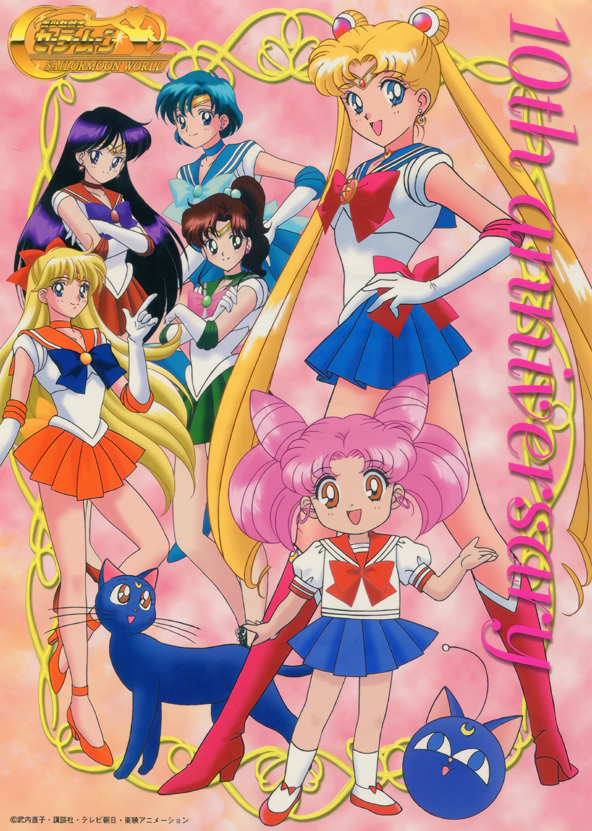 tsukino usagi, sailor moon, mizuno ami, aino minako, hino rei, and 8 more (bishoujo senshi sailor moon and 1 more) drawn by tadano_kazuko