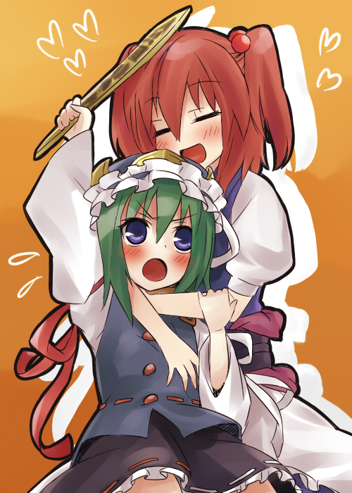 shiki eiki and onozuka komachi (touhou) drawn by kiji_(manekinuko-tei)