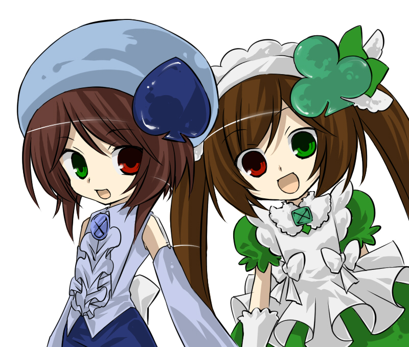 suiseiseki, souseiseki, amulet clover, and amulet spade (rozen maiden and 1 more) drawn by kinako_(moment)