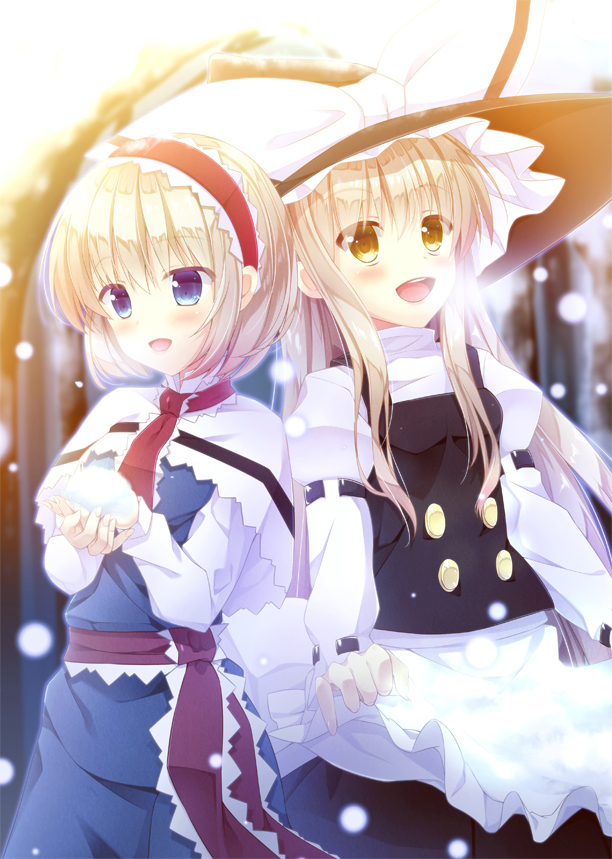 kirisame marisa and alice margatroid (touhou) drawn by akane_hazuki