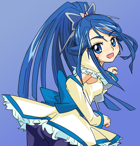 minazuki karen and cure aqua (precure and 1 more) drawn by ixy
