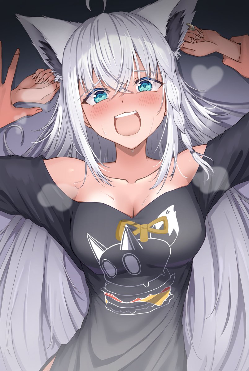 shirakami fubuki and nejima kitsune (hololive) drawn by kirimoya