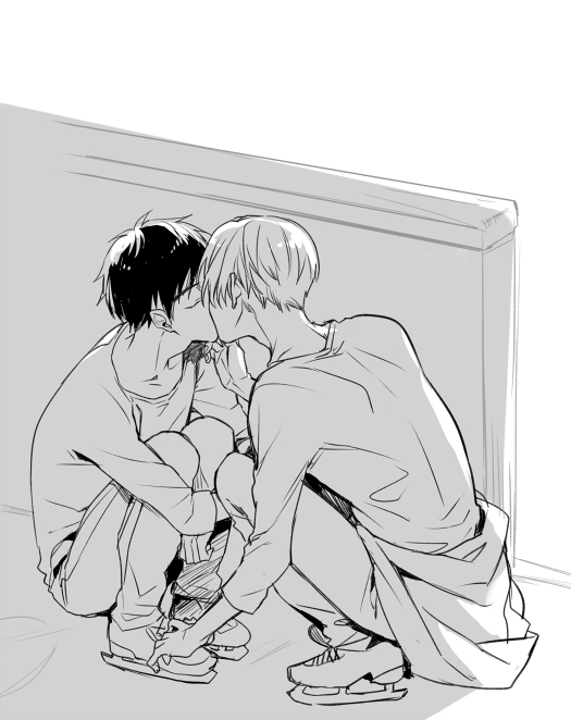 katsuki yuuri and viktor nikiforov (yuri!!! on ice) drawn by kuroemon