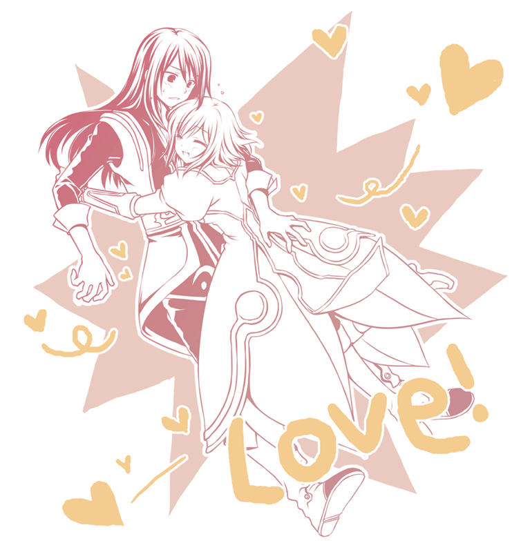 yuri lowell and estellise sidos heurassein (tales of and 1 more) drawn by ayamisiro