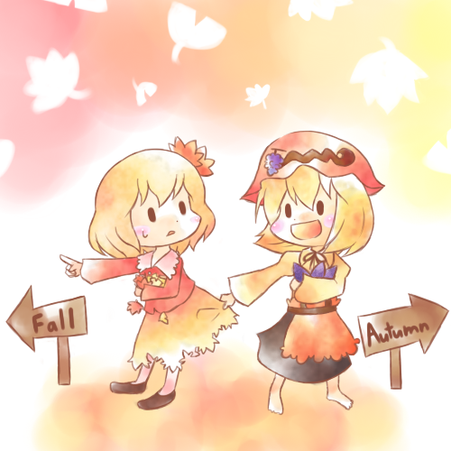 aki minoriko and aki shizuha (touhou) drawn by kuzugitsune_(inarikami)