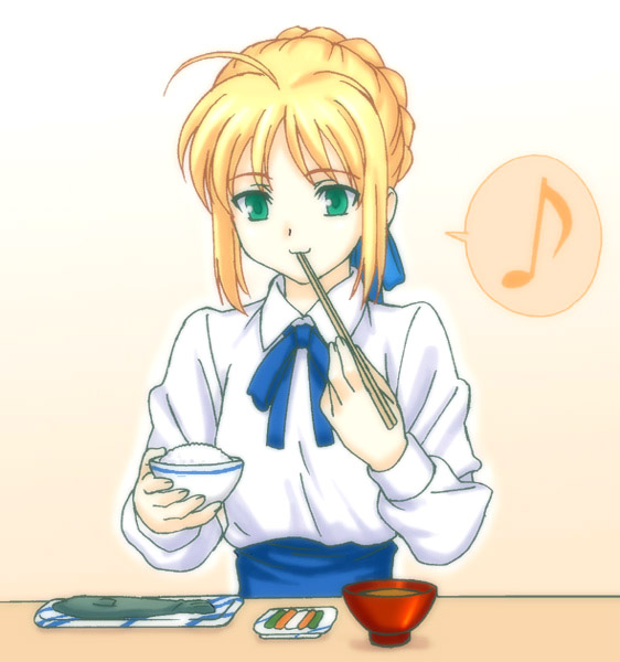 artoria pendragon and saber (fate and 1 more) drawn by potato_house