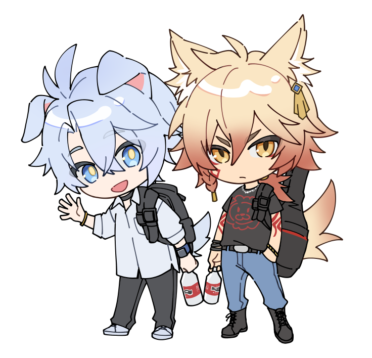 phainon and mydei (honkai and 1 more) drawn by doodle-xw