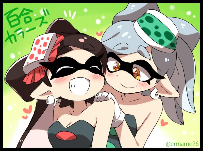 callie and marie (splatoon and 1 more) drawn by eromame
