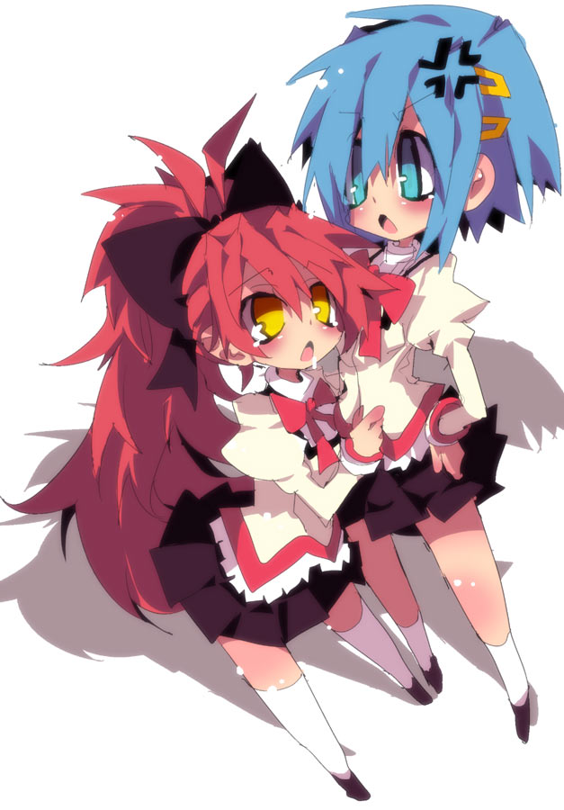 miki sayaka and sakura kyoko (mahou shoujo madoka magica) drawn by dangomushi