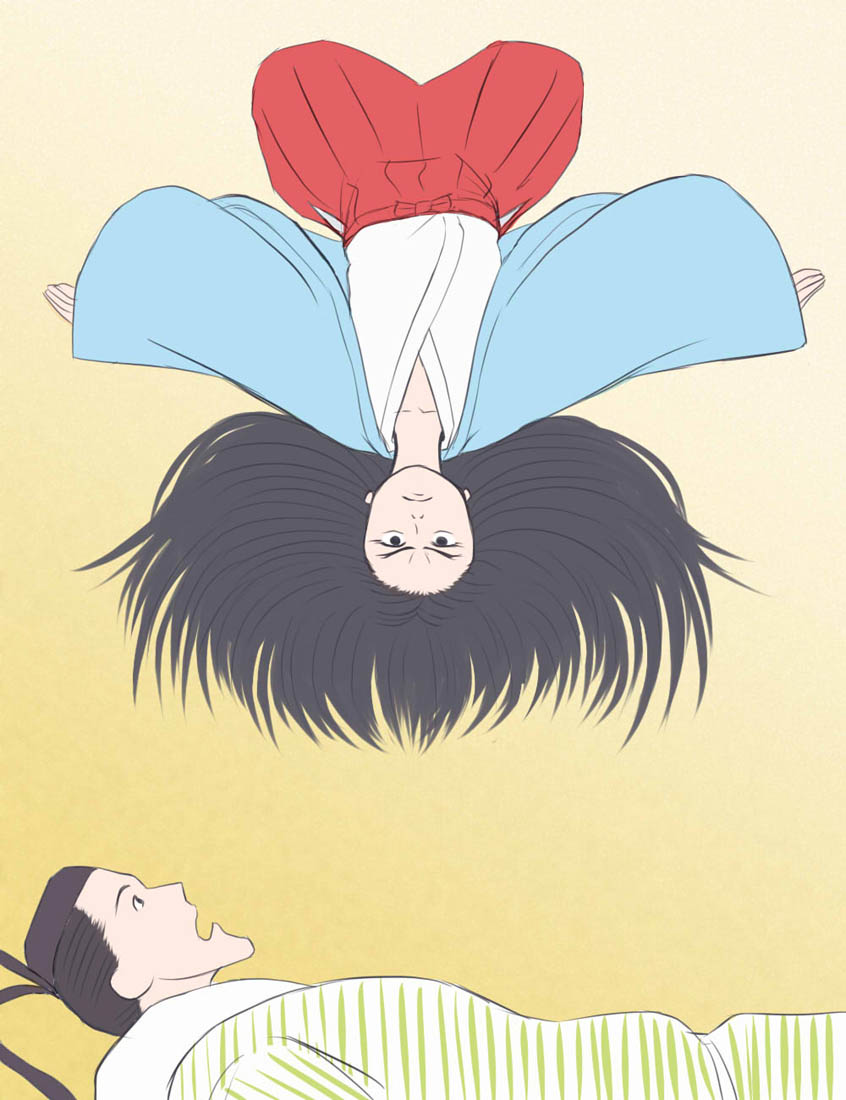 kaguya hime and mikado (studio ghibli and 1 more) drawn by mitarashi_dingo