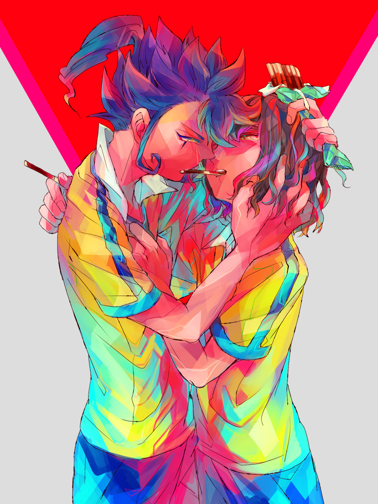 shindou takuto and tsurugi kyousuke (inazuma eleven and 1 more) drawn by shimamu