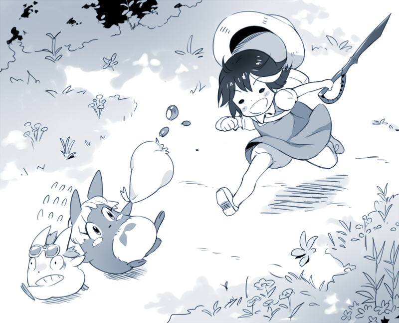 matoi ryuuko, mankanshoku mako, mankanshoku matarou, and kusakabe mei (kill la kill and 1 more) drawn by 1000marie