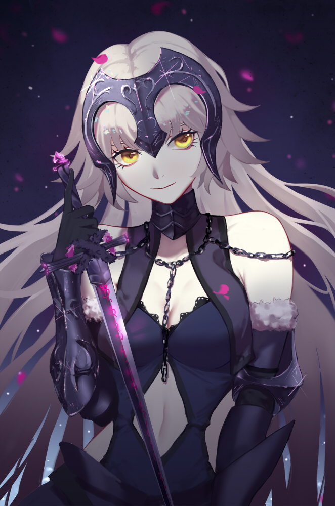 jeanne d'arc alter (fate and 1 more) drawn by xueding