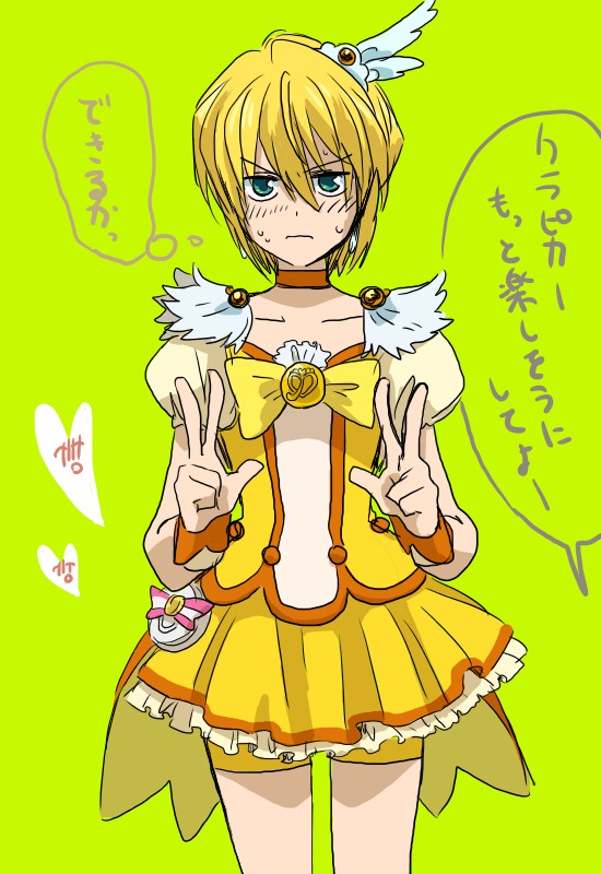 cure peace and kurapika (precure and 2 more) drawn by tasasakiamagu
