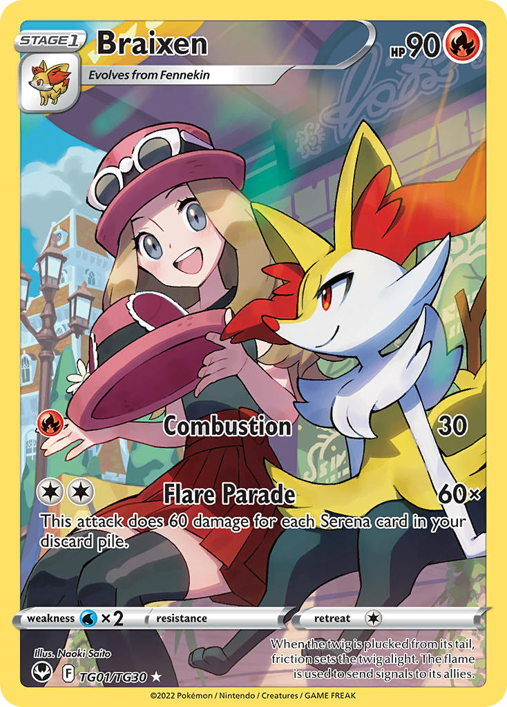 serena, braixen, and fennekin (pokemon and 2 more) drawn by saitou_naoki