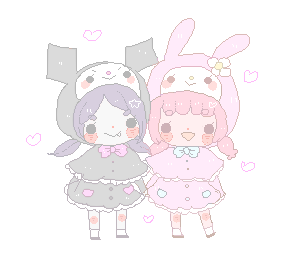 my melody, kuromi, marceline abadeer, and princess bonnibel bubblegum (sanrio and 2 more) drawn by cuchuflis