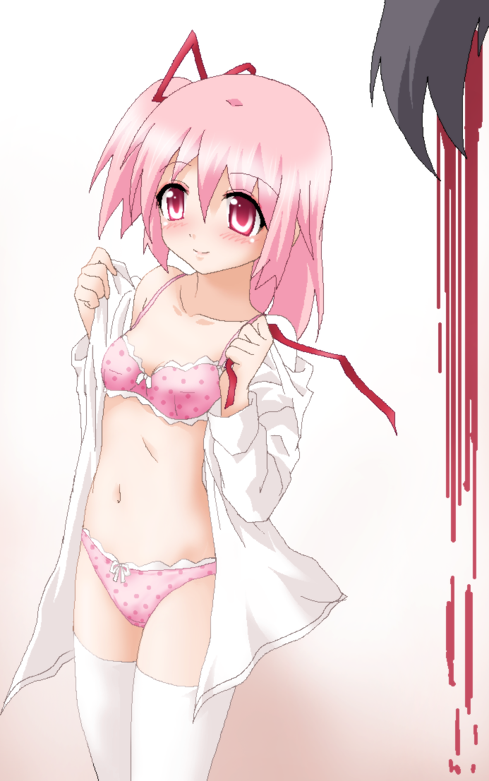 akemi homura and kaname madoka (mahou shoujo madoka magica) drawn by hayashiya_zankurou