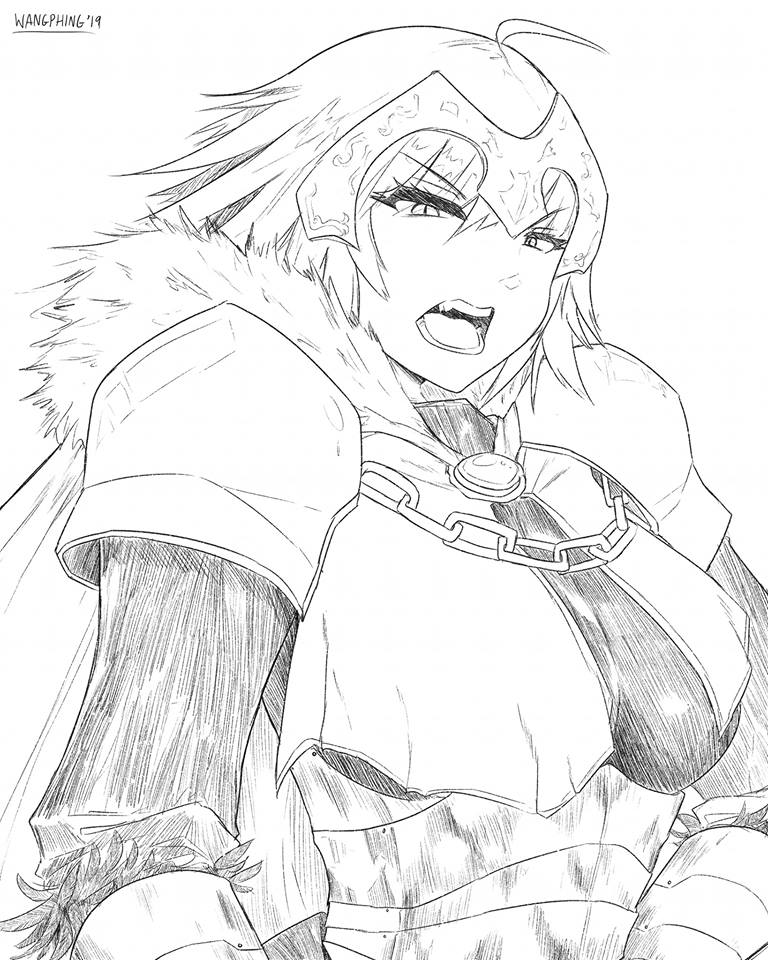 jeanne d'arc alter (fate and 1 more) drawn by wangphing