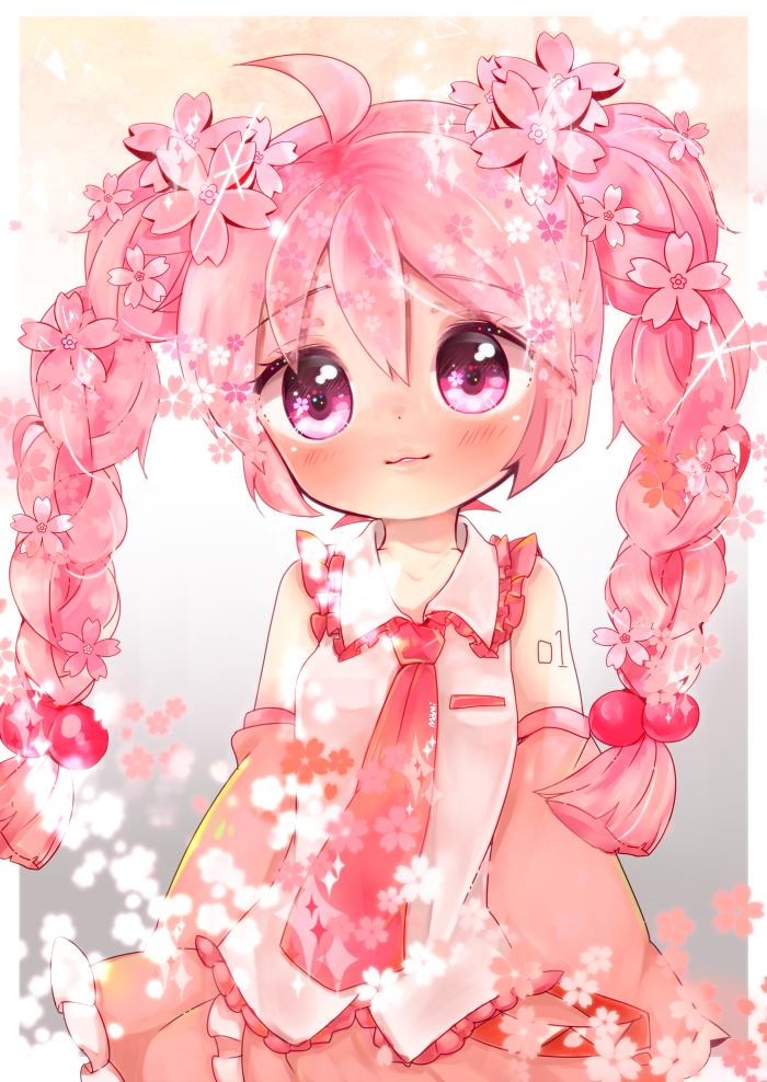 hatsune miku and sakura miku (vocaloid) drawn by mami_(sweetcandy)