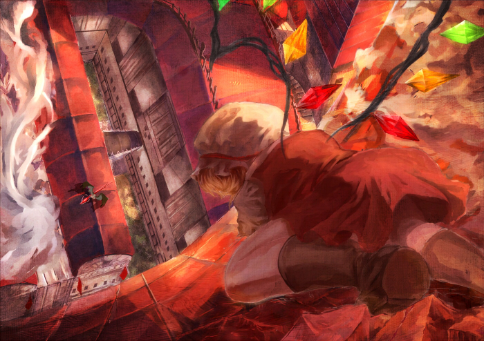 remilia scarlet and flandre scarlet (touhou) drawn by touro