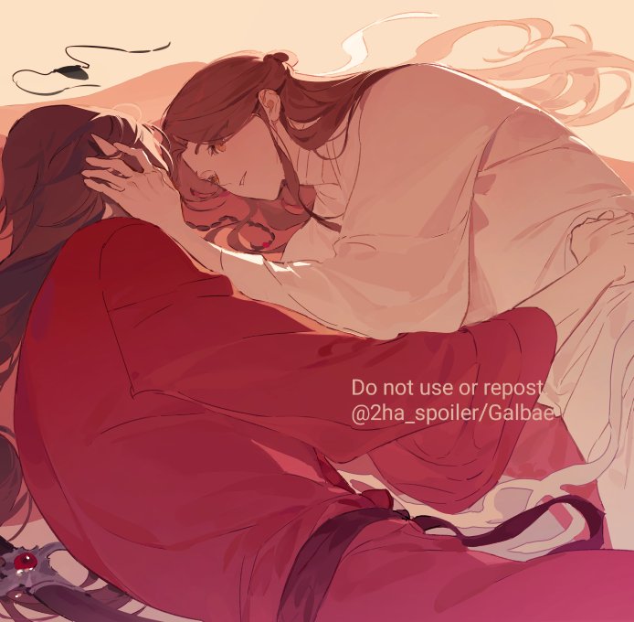 xie lian and hua cheng (tianguan cifu) drawn by galbae
