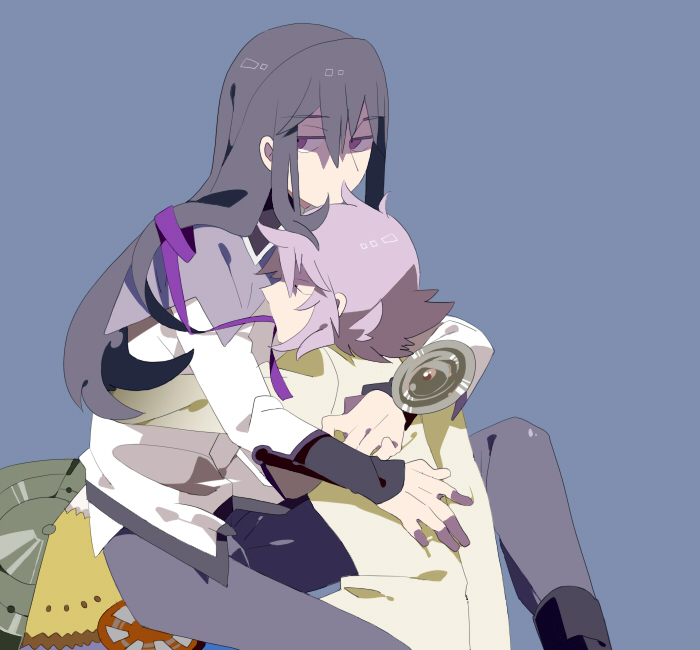 akemi homura and kaname madoka (mahou shoujo madoka magica) drawn by morinaga777