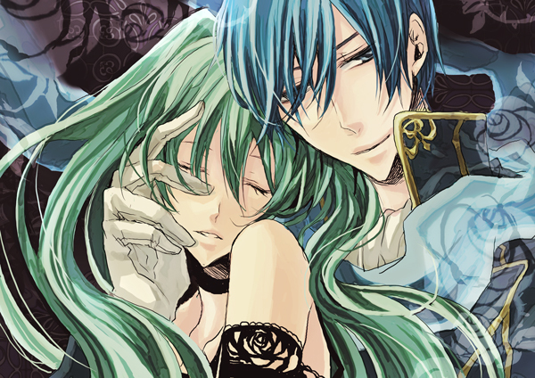 hatsune miku and kaito (vocaloid and 1 more) drawn by imori